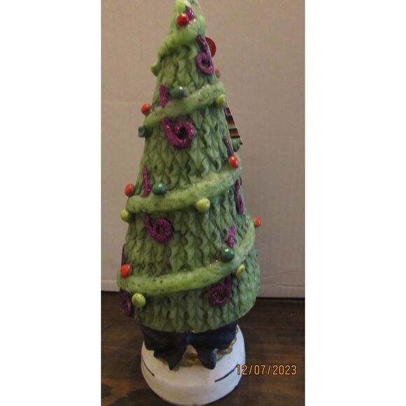 Christmas tree candle Candy Land scented with peppermint swirl glitter sparkle - Picture 1 of 5